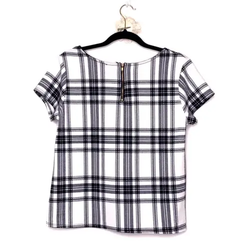Free Kisses -Black & White Checkered Blouse