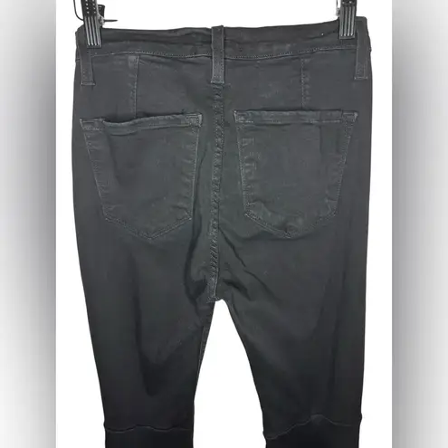 Judy Blue High Waist Raw Hem Flare Jeans Size 25 Black