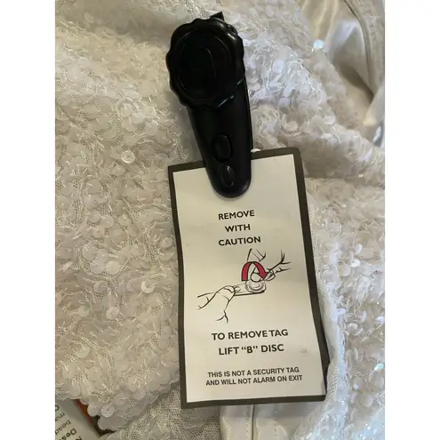 Mac Duggal Size 12 NEW One Shoulder White Sequined Mini Dress 5263 FLAW