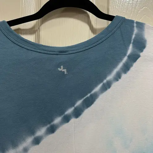 JoyLab oversize short sleeve shirt green and white tie dye size medium