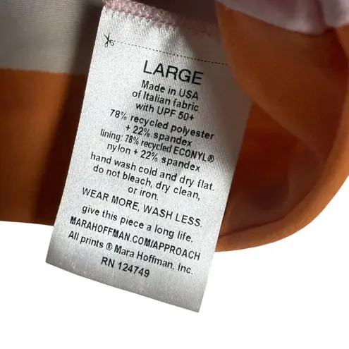 Mara Hoffman Rio Rainbow Colorblock Front Tie Bikini Swimsuit Top Size Large - Image 8