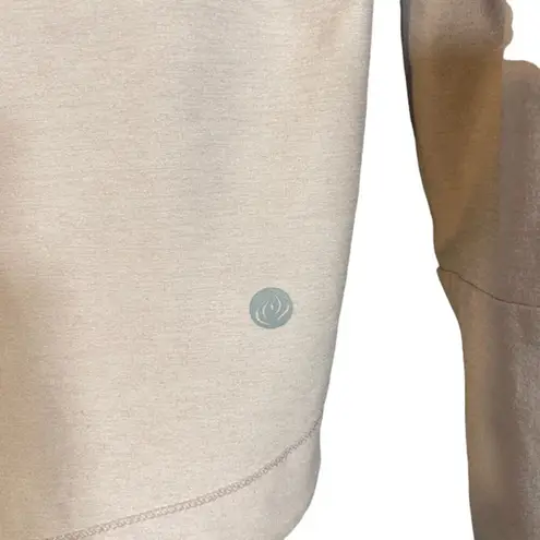 Apana Blush Pink Cowl Neck Athletic Long Sleeve Hooded Sweatshirt Women Sz S