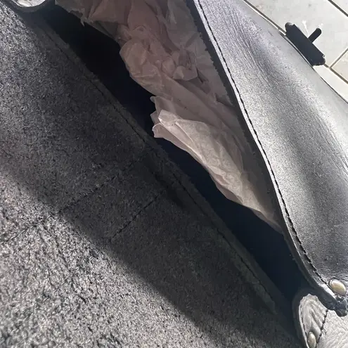 Sleek Black Leather Backpack