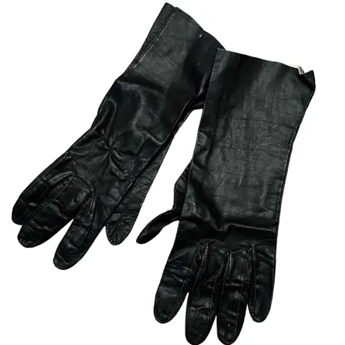 Vintage Black Lightweight Leather Gloves