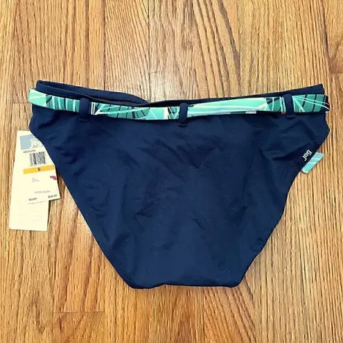 Jag jeans NEW NWT  Solid Navy Blue Stripe / Floral Belted Y2K Bikini BOTTOM Small