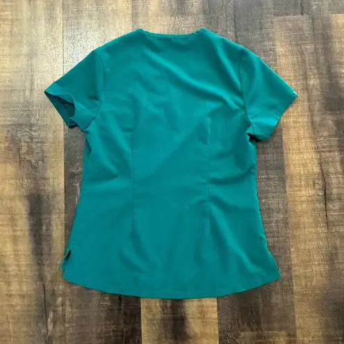 Jaanuu  1-Pocket Tuck-in Hunter Green Scrub Top Size Small