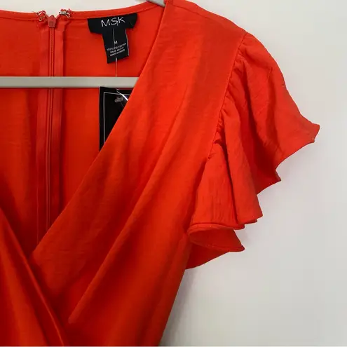 MSK Jumpsuit Orange Crop Wide Leg M Size M