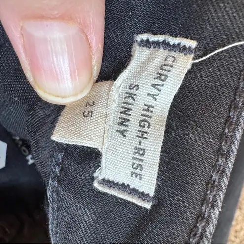 Madewell  Black Curvy High Rise Skinny Jeans Womens 25 Fall Denim Casual