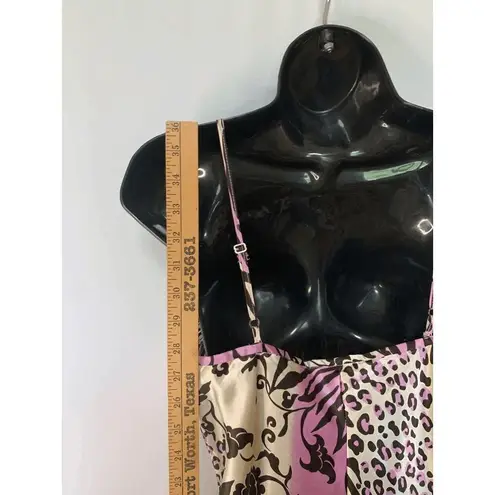 Whispers Animal and Floral Print Chemise Purple