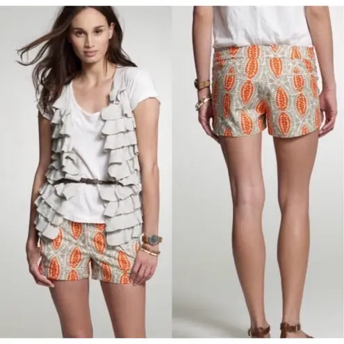 ✨J.Crew Flora Paisley Lily Sz 10 Chino Shorts✨ Pink