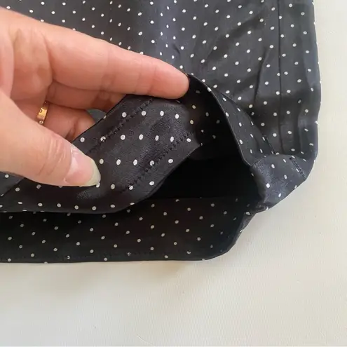 Ganni POLKA DOT SATIN WIDE-LEG PANTS