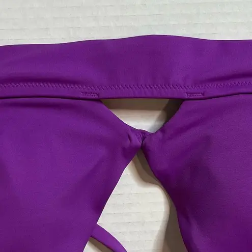 Shade & Shore  Purple Longline Cut Out Bikini Top New!