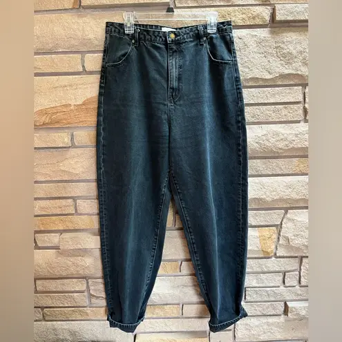 ROLLA’S Genie Black Barrel Leg Jeans Balloon Shadow Black Washed 32 14