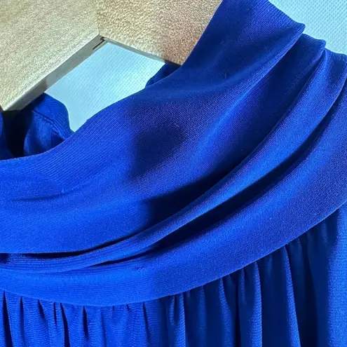 Jessica Howard Sleeveless Mock Neck Dress Cobalt Blue Size 10 Petite Casual