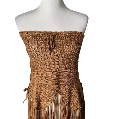 Love Sense Crochet Skirt or‎ Top Swimsuit Beach Cover Up Festival Women Size M Brown Size M