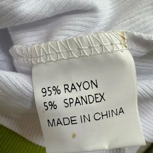 Encolax 3Pack Ribbed Shirts Crewneck Fitted Tops Black/White/Green M NWT IN PKG Black Size M