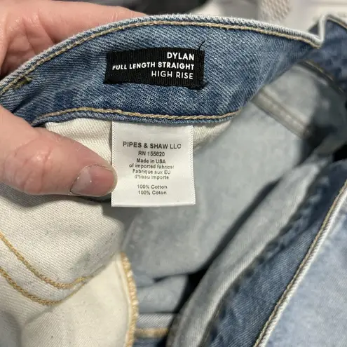 Veronica Beard Jeans Womens 31 Dylan Full Length Straight High Rise Sunset Pier