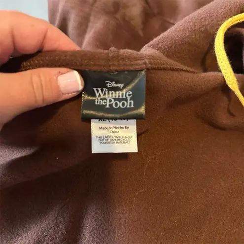 Disney Winnie the Pooh Juniors XL Brown Zip Up Hoodie Jacket