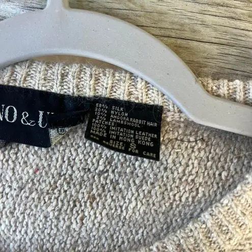 Vintage Uno & Una Neutral Color Funky Sweater Size Small Green