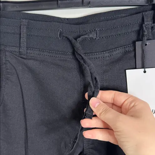 Gap 1969 Japanese Stretchy Slim Skinny Drawstring Waist Black Jogger Jeans sz 0