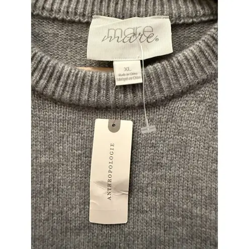 NWT Anthropologie Mare Mare Dress Wm XL Knit Sweater Skirt Twofer Sequins Silver Gray