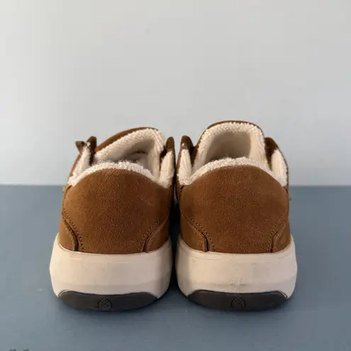 Stio Colter Low Top Mudslide Suede Slip On Sherpa Lined Sneakers Brown Size 9.5