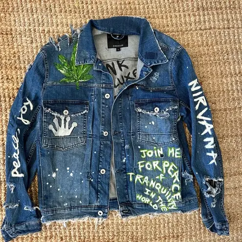 JUNK DE LUXE DISTRESSED DENIM JACKET HAND