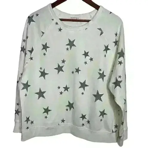 Grayson Threads  off white and gray star‎ crewneck sweatshirt Sz L