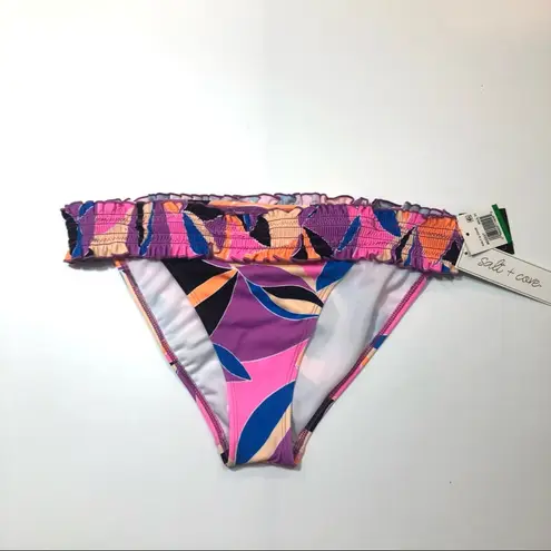 Salt+Cove Kaleidescope Smocked Bikini Swim Bottom Purple Size undefined