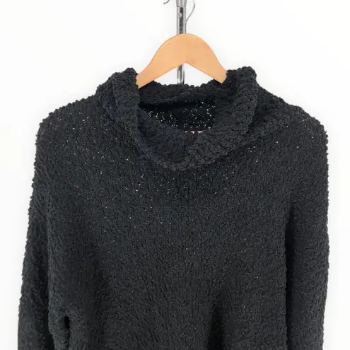 Bobeau Black Boucle Nubby Long Sleeve Mock Neck Sweater size 1X