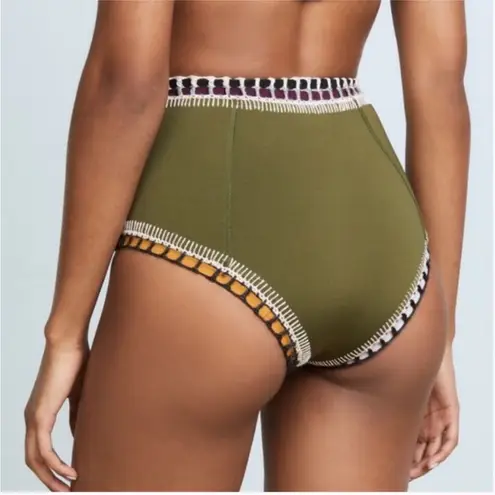kiini  Wren High-Rise Bikini Bottoms in Olive Green- Still Full Price
