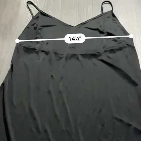 Natori Jersey Essentials Spaghetti Strap Chemise Lingerie Dress in Black Sz M Size M