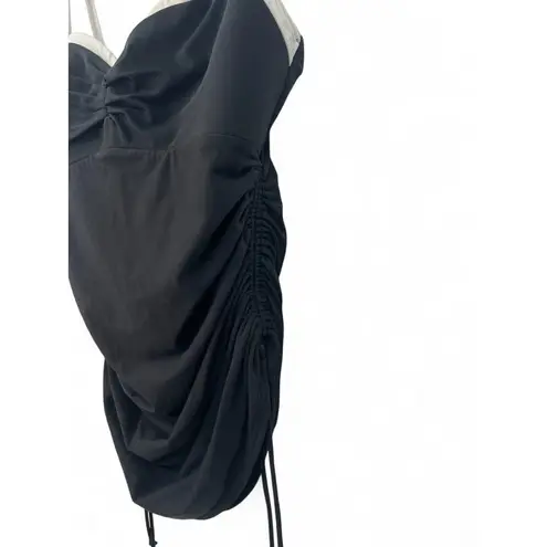 MiracleSuit 12 Black/White shaper Swimsuit Swim Tankini Top Dress Pinup Plunge