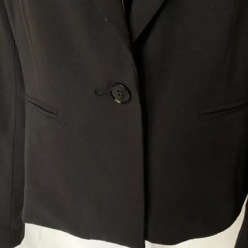 Carmen Marc Valvo Rayon Blend Cutout Blazer Black Size 6