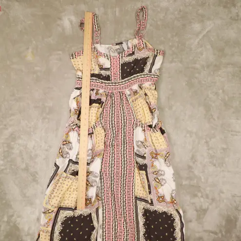 Matilda Jane Perfectly Paisley Maxi Dress Patchwork Boho Pockets size Medium