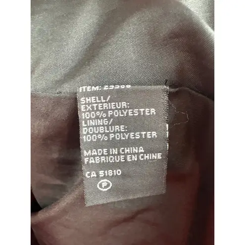 Women’s Attitude by Jay Manuel Size 12 Shiny Black/Grey Trench Coat with Removab Black