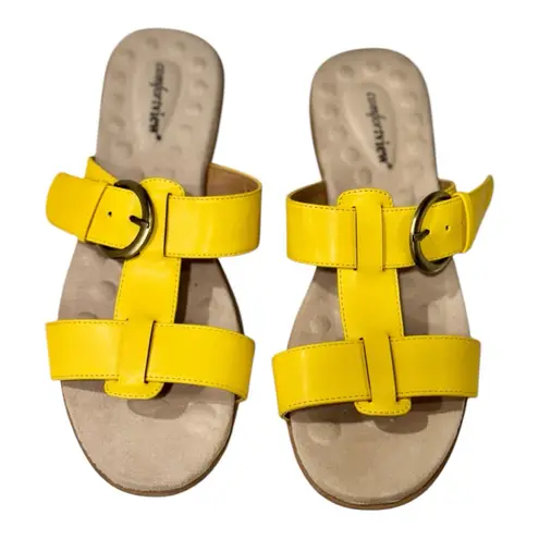 Comfortview LIKE NEW Comfort View Dawn soft step yellow strappy sandals shoes
