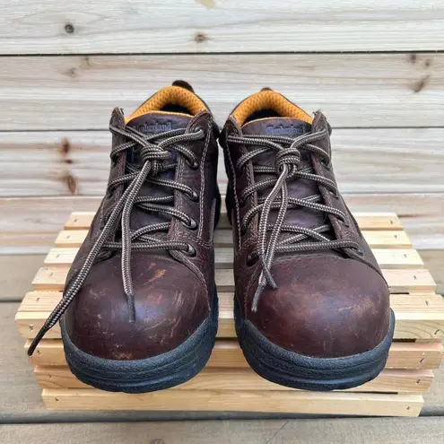Brown Timberland Pro Oxford Leather Work Shoes Boots Size 7