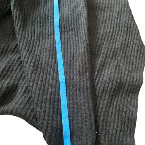 Armani Collezioni Shawl Waterfall Cardigan 12 Dark Academia Ribbed Knit Drape