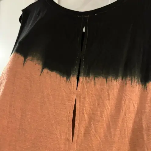 Gimmicks by BKE  Sleeveless Fringe Top Black‎ Tan Western Boho Ranch