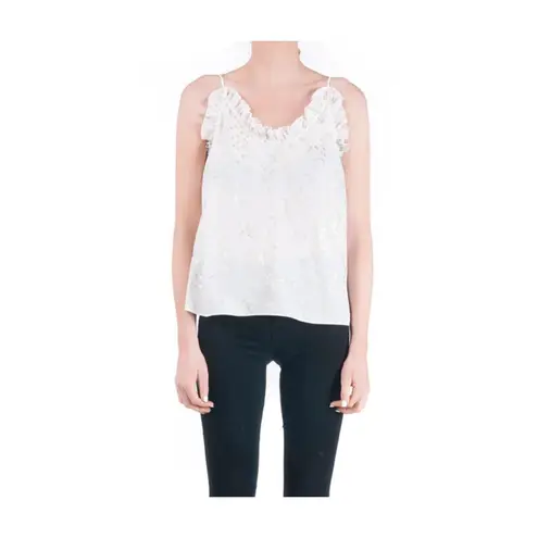 WAVERLY GREY Jenna Ruffled Tank in Dark Green NWT Sz S