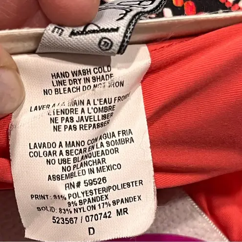 by Becca Virtue Geometric Tribal Handkerchief Tankini Swim Top size D