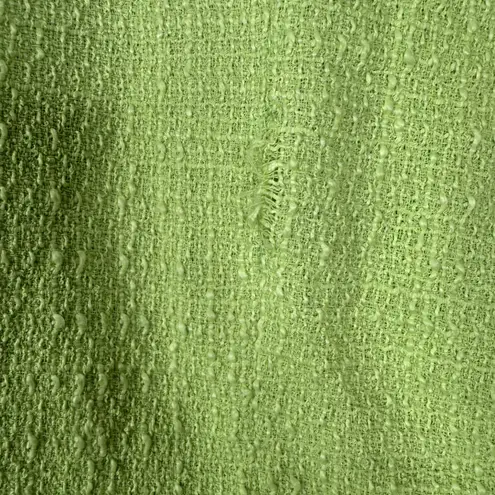 House of Harlow 1960 Green Tweed Cropped Blazer Fringe 2 Piece Size XS Flawed!