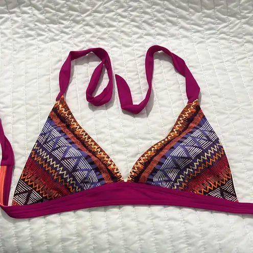 prAna Women’s Triangle Bikini Top Halter Ties Size Small