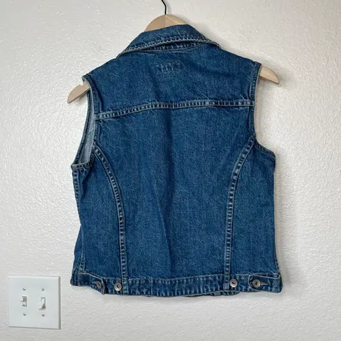 Crossroads Vintage Denim Cotton Blue Jean Sleeveless Vest S