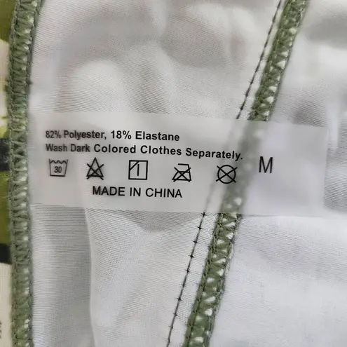 Green Tropical Print Bikini with High Waist Bottoms NWOT Size Medium