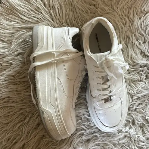 Pull & Bear Platform  sneakers size 8 women 39 euro white