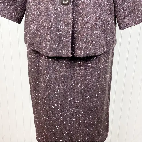 Lafayette 148  New York Virgin Wool Tweed Jacket Skirt Suit Set Women's Size 4/6