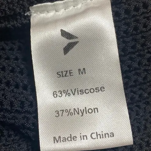 Ruve Women's Black Knitted Sleeveless Plunge Neck Halter Crop Tank Top Size M Size M