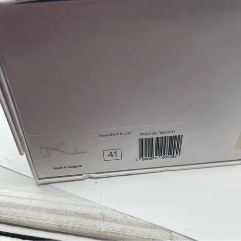 By FAR TANYA KRAFT SUEDE MULE SANDAL HEELS in BLACK sz 41 US 11